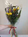 Queen's Colours, red, yellow blue Graduation Bouquet