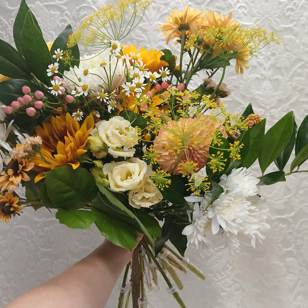 Warm Colour Palette Handtied Bouquet