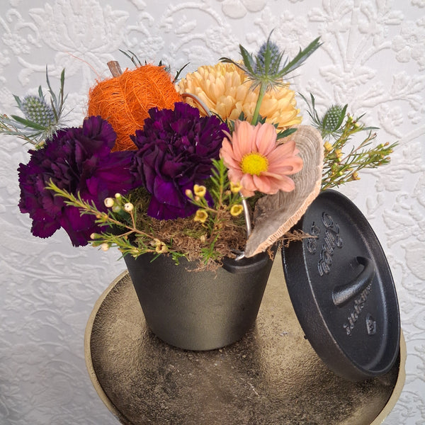 Cast Iron Cauldron Arrangement