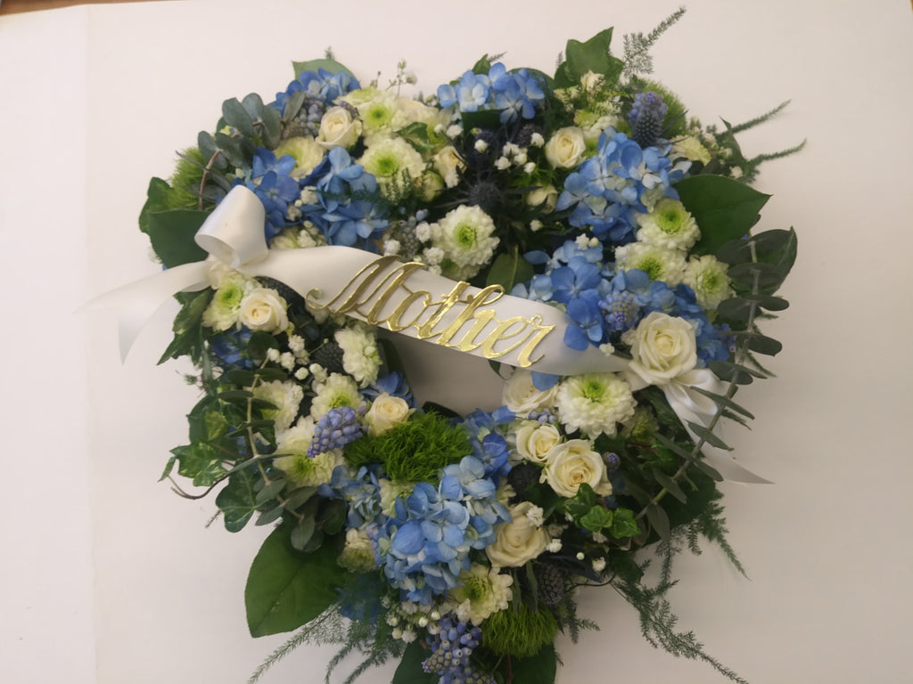 Large Open Heart Floral Wreath