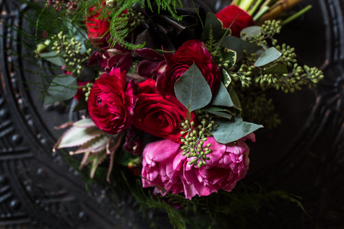 Deep and Moody Handtied Bouquet.