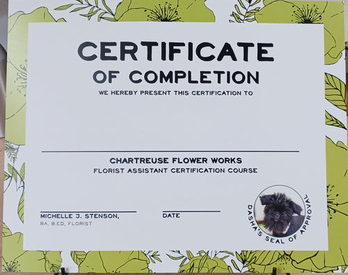 Florist Assistant Course July 29th to August 2nd 2024