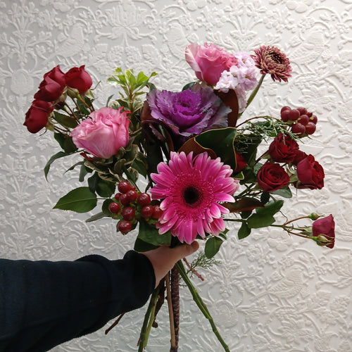 Deep and Moody Handtied Bouquet.