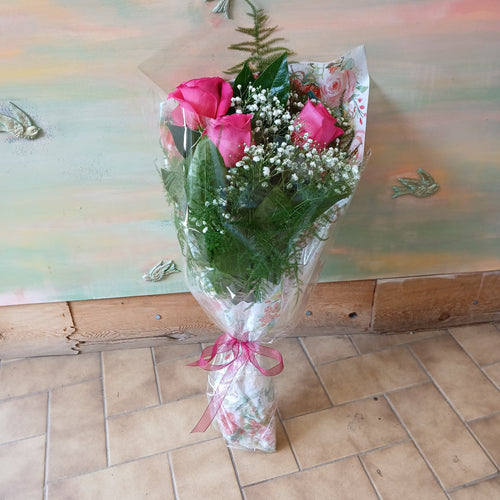 Three Rose Graduation Bouquet