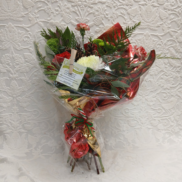 Candy Cane Lane Hand Tied Bouquet