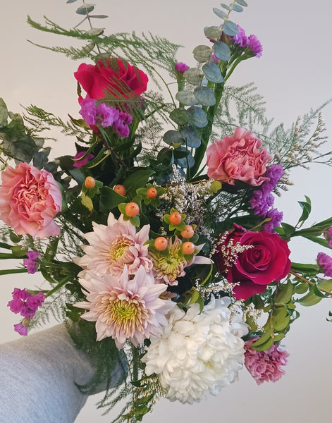 Small Feminine Mother's Day Hand Tied Bouquet